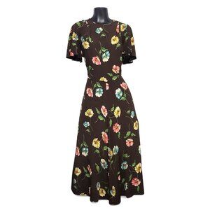 Vintage Elinor Gay Floral Day Dress Feminine Long Maxi